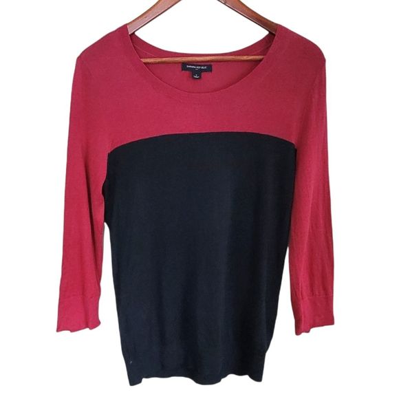 Banana Republic Factory Sweaters - Banana Republic Pink and Blue Light Sweater Small Lightweight Preppy